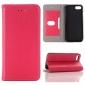 Lichee Pattern Card Slot Flip Stand TPU+Genuine Leather Case for iPhone SE 2020 / 7 4.7 inch - Rose