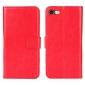 Crazy Horse Magnetic PU Leather Flip Case Inner TPU Cover for iPhone 7 Plus 5.5 inch - Red