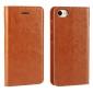 Crazy Horse Real Genuine Leather Wallet Stand Case for iPhone SE 2020 / 7 4.7 inch - Brown