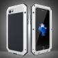 Full-Body Aluminum Metal Cover & Tempered Glass Screen Protector Case for iPhone SE 2020 / 7 - White