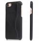 Luxury Wax Oil Pattern Genuine Leather Back Cover Case For iPhone 7 Plus 5.5 inch - Black