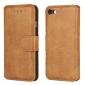 Matte Frosted Leather Flip Stand Wallet Case for iPhone 7 Plus 5.5 inch - Brown
