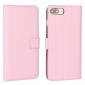 Real Genuine Leather Side Flip Wallet Case Cover for iPhone SE 2020 / 7 4.7 inch - Pink