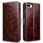 ICARER Genuine Oil Wax Leather 2in1 Flip Case + Back Cover For iPhone 7 Plus 5.5 inch - Coffee