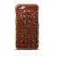 Crocodile Grain Genuine Cowhide Leather Back Cover Case for iPhone SE 2020 / 7 4.7 inch - Brown