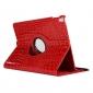 360 Degree Rotating Crocodile PU Leather Case for iPad Pro 10.5-inch - Red