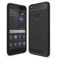 Carbon Fiber Brushed Texture Shockproof Soft TPU Case For Huawei P10 Lite - Black