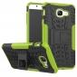 Hard and Soft TPU Hybrid Defender Kickstand Phone Case For Samsung Galaxy J7 Max - Green - Click Image to Close