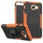 Hard and Soft TPU Hybrid Defender Kickstand Phone Case For Samsung Galaxy J7 Max - Orange - Click Image to Close