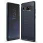 Carbon Fiber Brushed Shockproof TPU Rubber Case For Samsung Galaxy Note 8 - Navy Blue