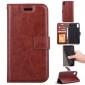 Crazy Horse PU Leather Case Flip Card Slot Wallet For iPhone X - Brown