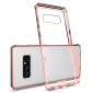 Crystal Clear Hard Back Hybrid TPU Bumper Protective Case For Samsung Galaxy Note 8 - Rose gold