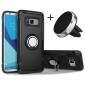Hybrid Shockproof Protective Phone Case with Ring Stand for Samsung Galaxy S8 Plus - Black