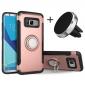 Hybrid Shockproof Rugged Protective Case Cover with Ring stand For Samsung Galaxy S8 - Rose gold