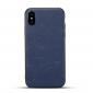 Slim Retro Leather Case Back Cover Skin For iPhone X - Navy Blue
