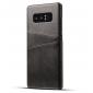Wallet Credit Card Slots Leather Case Back Cover Skin for Samsung Galaxy Note 8 - Black