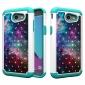 Case For Samsung Galaxy J3 Emerge Cover Hard Rubber Hybrid Diamond Bling Phone Skin - Nebula - Click Image to Close