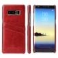 Luxury Card Slot Wax Oil Leather Case Cover For Samsung Galaxy Note 8 - Red