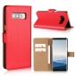 Luxury Genuine Leather Magnetic Flip Wallet Case Stand Cover For Samsung Galaxy Note 8 - Red - Click Image to Close