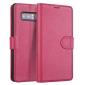 Luxury Litchi Pattern Genuine Leather Flip Case for Samsung Galaxy Note 8 - Rose