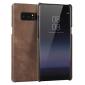 Real Genuine Cow Leather Back Cover Case for Samsung Galaxy Note 8 - Coffee