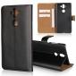 Luxury Genuine Leather Magnetic Flip Stand Wallet Case Cover For Nokia 9 - Black - Click Image to Close