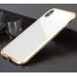 Premium Dual Color Aluminum Metal Frame Case for iPhone XS / X - Gold&Silver