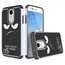 Full Body Hybrid Dual Layer ShockProof Protective Case For LG Tribute Dynasty / Aristo 2 - White&Black