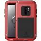 Shockproof Silicone Aluminum Metal Armor Heavy Duty Cover Case for Samsung Galaxy S9 - Red