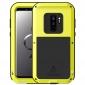 Shockproof Silicone Aluminum Metal Armor Heavy Duty Cover Case for Samsung Galaxy S9 - Yellow