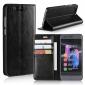 Crazy Horse Genuine Leather Case Flip Stand Card Slot for Huawei Honor 9 - Black