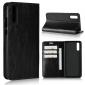 Crazy Horse Genuine Leather Case Flip Stand Card Slot  for Huawei P20 - Black