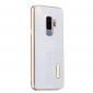 Aluminium Metal Frame + Carbon Back Cover Case For Samsung Galaxy S9 Plus - Gold&Silver