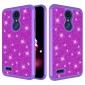 Cases For LG K30 / LG K10 2018 Shock Absorbing Glitter Bling Rubber Protective Case Cover - Purple