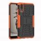 For Huawei P20 Hybrid Armor Shockproof Rugged Bumper Stand Case Cover - Orange