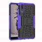 For Huawei P20 Hybrid Armor Shockproof Rugged Bumper Stand Case Cover - Purple