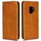 For Samsung Galaxy S9 Leather Case Premium Leather Slim Flip Wallet Case for Samsung Galaxy S9 - Brown