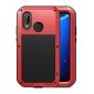 Metal Armor Shockproof Case Aluminum Cover For HUAWEI P20 Lite - Red - Click Image to Close