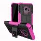 Rugged Armor Shockproof Kickstand Plastic Cover Case For Samsung Galaxy S9 - Hot Pink