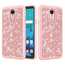 Fashion Glitter Bling Design Dual Layer Hybrid Protective Phone Case for LG Stylo 4 - Rose gold - Click Image to Close