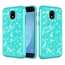 Fashion Glitter Bling Dual Layer Hybrid Protective Phone Case For Samsung Galaxy J3 (2018) - Teal