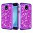 Fashion Glitter Bling Hybrid Dual Layer Protective Phone Cover Case For Samsung Galaxy J7 (2018) - Purple