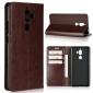 For Nokia 7 Plus Luxury Crazy Horse Genuine Leather Case Flip Stand Card Slot - Coffee