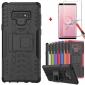 For Samsung Galaxy Note 9 Shockproof Hybrid TPU Armor Kickstand Case + Tempered Glass Screen - Click Image to Close