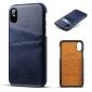 Case For iPhone XR Max Vintage Leather Wallet Card Slot Holder Back Cover - Blue