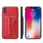 For iPhone XS Max Leather Wallet Case Card Holder Back Stand Cover - Red