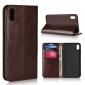For iPhone XS Max Leather Wallet Stand Case Card Slot Shockproof Flip Cover - Coffee