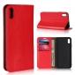 For iPhone XS Max Leather Wallet Stand Case Card Slot Shockproof Flip Cover - Red