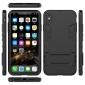 For iPhone XS Max XR XS Hybrid Heavy Armor Rugged Kickstand Hard Case Cover - Black