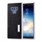 For Samsung Galaxy Note 9 Carbon Fiber Shockproof Metal Aluminum Case Back Cover - Silver - Click Image to Close